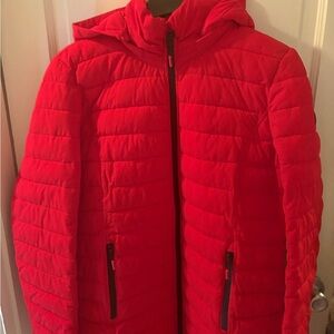 Nautica Vibrant Red Quilted Jacket